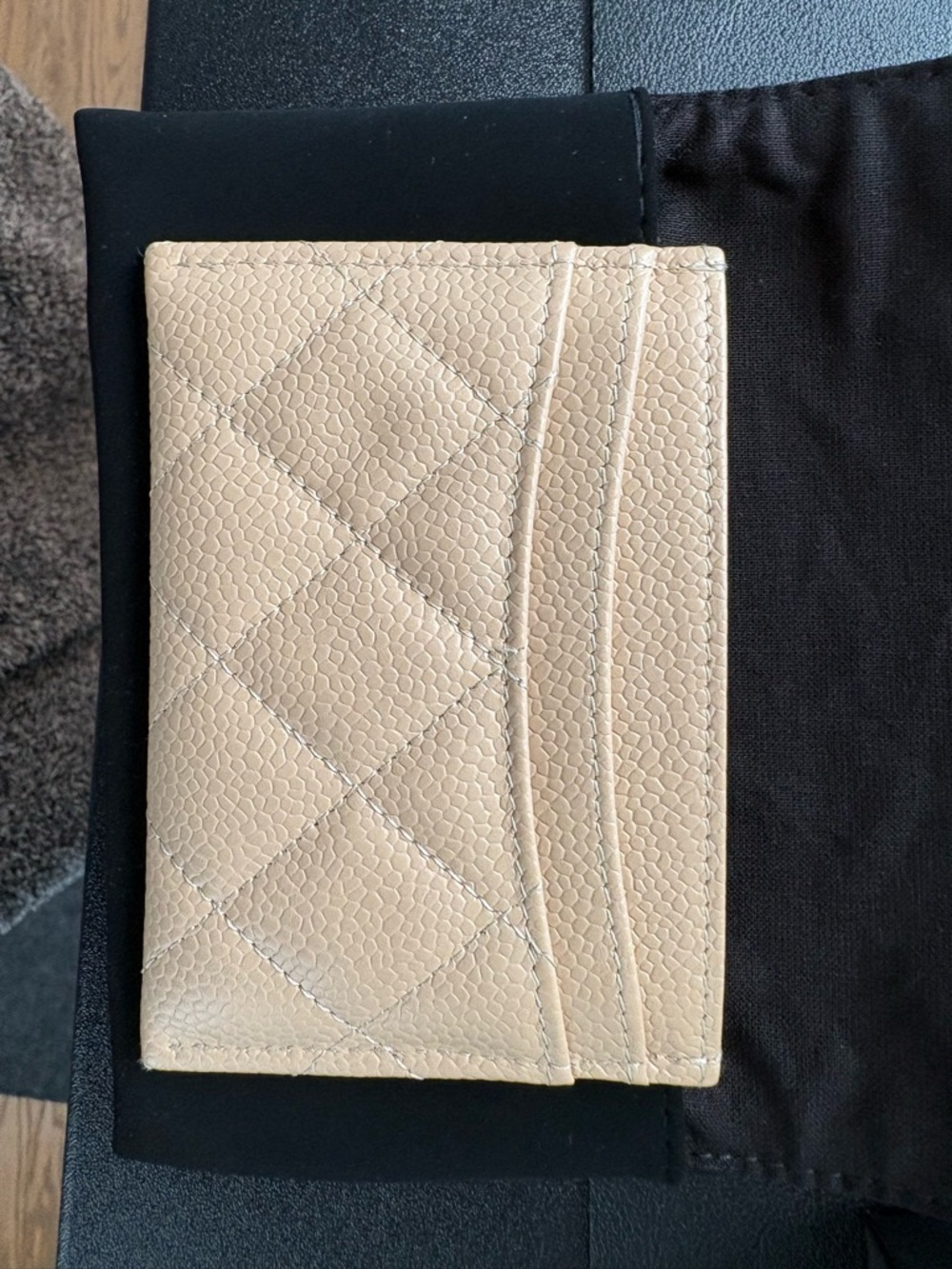 CHANEL Cardholder caviar Leather - Picture 3 of 6
